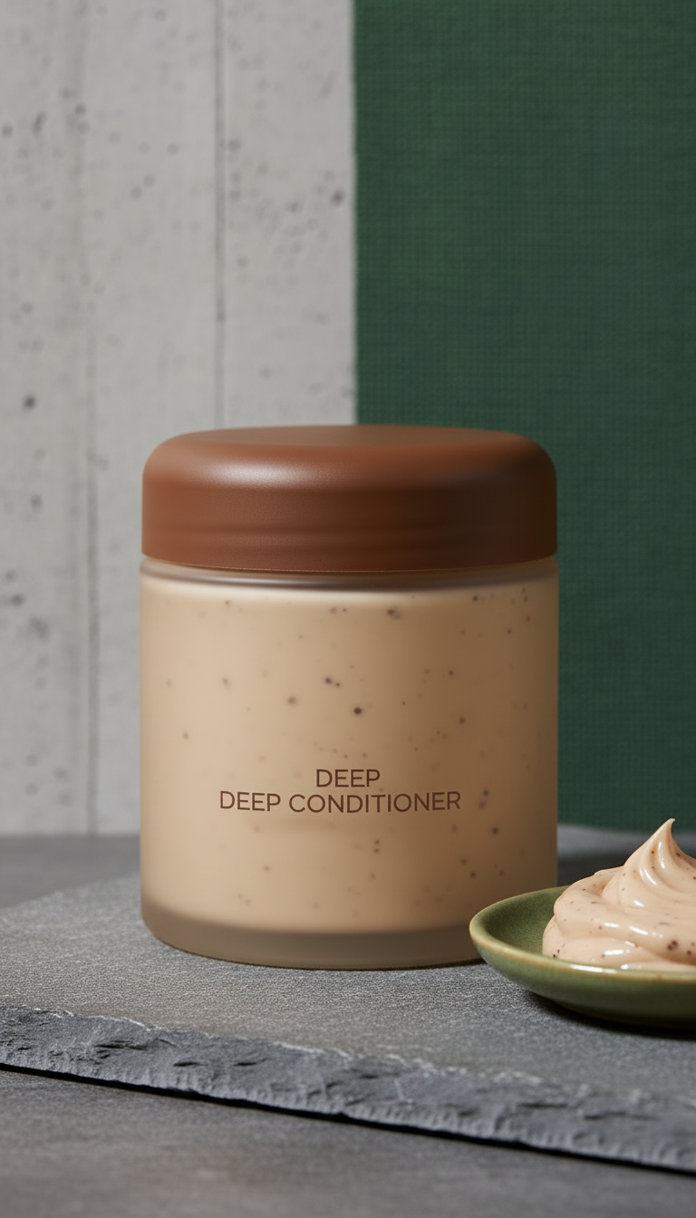 Papaya & Cacao Deep Conditioner in a new setting
