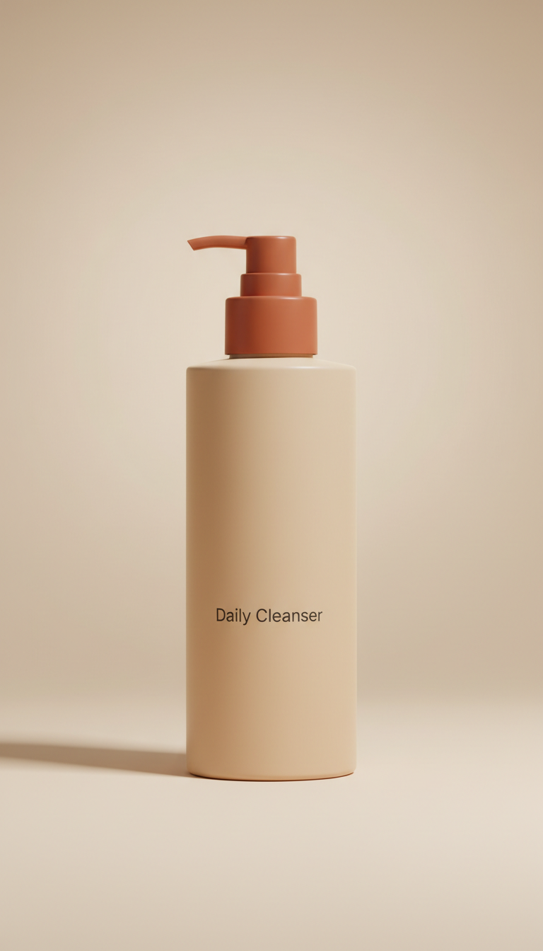 Radiant Rescue Daily Cleanser, with subtle color pops from palette-matched props for visual interest without distraction.,...