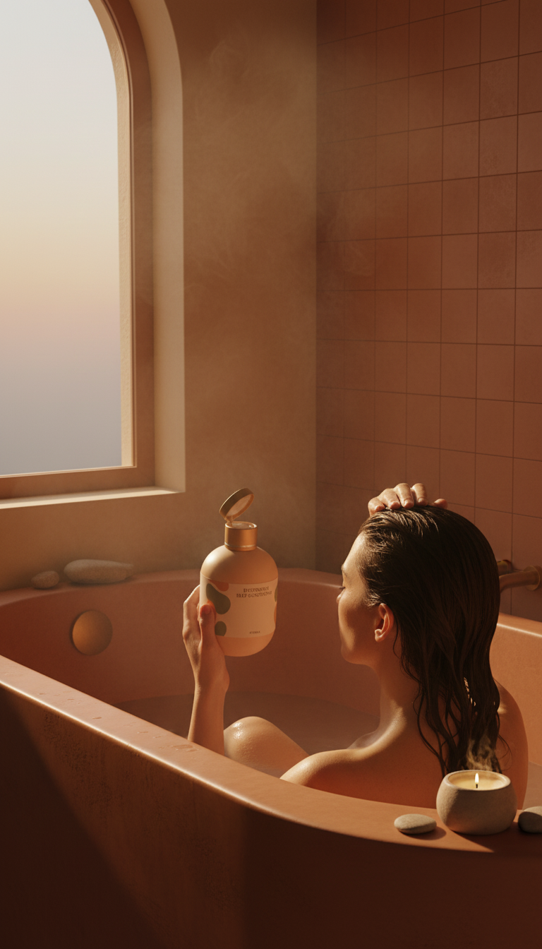 Restorative Deep Conditioner Mask in use