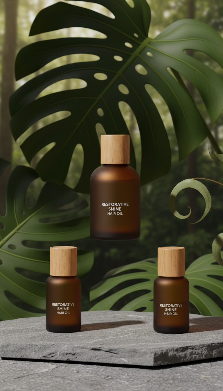Restorative Shine Hair Oil in a new setting